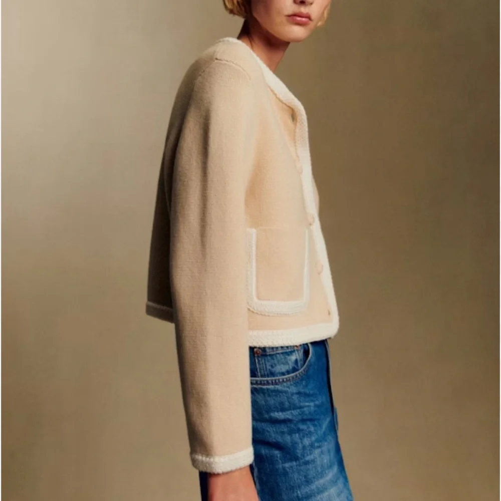 Sézane Auguste Jacket Cream XS NWT - Picture 2 of 5